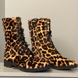 Diane Von Furstenberg Ace Calf Hair Leopard Boot